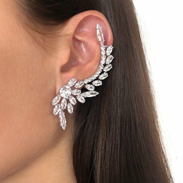 Wedding & Party Jewelry | Gorgeous Rhinestone Ear Climbers Silver – Womens