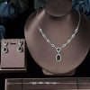 Wedding & Party Jewelry | Vintage Pear Zircon Drop Earrings Bracelet Necklace Jewelry Sets Silver – Womens