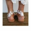 Wedding Shoes | Women’s Wedding Sandals Bridal Shoes Boho Wedding Beach Flat Heel Faux Leather Open Toe Shoes As Picture – Womens