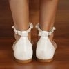 Wedding Shoes | Women’s Wedding Shoes Pearl Wedding Flats Bridal Shoes Point Toe Flat Heel Wedding Beach Shoes White – Womens