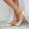 Wedding Shoes | Women’s Wedding Shoes Rhinestone Tassel Flat Heel Wedding Flats Bridal Shoes Elegant Point Toe Wedding Shoes Ivory – Womens