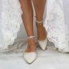 Wedding Shoes | Women’s Wedding Shoes Rhinestone Tassel Flat Heel Wedding Flats Bridal Shoes Elegant Point Toe Wedding Shoes Ivory – Womens