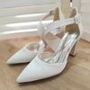 Wedding Shoes | Women’s Wedding Shoes Satin High Heel Block Heel Point Toe Wedding Heels Bridesmaid Shoes Elegant Simple Wedding Shoes Ivory – Womens