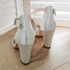 Wedding Shoes | Women’s Wedding Shoes Satin High Heel Block Heel Point Toe Wedding Heels Bridesmaid Shoes Elegant Simple Wedding Shoes Ivory – Womens