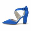 Wedding Shoes | Women’s Wedding Shoes Satin High Heel Block Heel Point Toe Wedding Heels Bridesmaid Shoes Elegant Simple Wedding Shoes Ivory – Womens