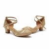 Dance Shoes | Women’s Ballroom Shoes Buckle Low Heel Glitter Indoor Dance Shoes Gold – Womens