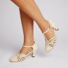 Dance Shoes | Women’s Ballroom Shoes Hollow-out T-Strap High Heel Faux Leather Indoor Solid Color Dance Shoes Beige – Womens