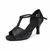 Dance Shoes | Women’s Latin Shoes High Heel Satin Indoor Solid Color Dance Shoes Dark Brown – Womens