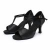 Dance Shoes | Women’s Latin Shoes High Heel Satin Indoor Solid Color Dance Shoes Dark Brown – Womens