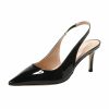 Pumps | Women’s Slingbacks Bridesmaid Shoes Work Daily Evening Simple Office Patent Leather High Heel Point Toe Solid Color Slip On Shoes Apricot – Womens