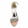 Sandals | Women’s Sandals Wedding Party Prom Evening Cocktail Elegant Patent Leather Ankle Strap Sandals Block Heel Open Toe Rhinestone Summer Buckle Shoes Black – Womens