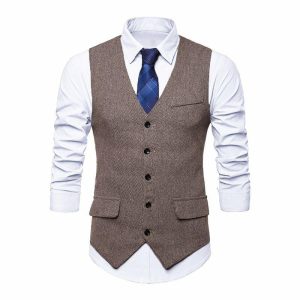 Accessories | Classic Cotton Men’s Vest Taupe – Mens