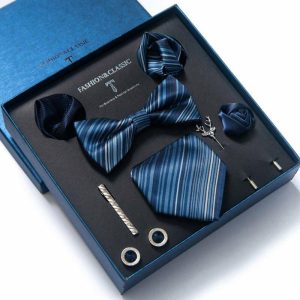 Accessories | Classic Men’s Modern Polyester Tie Sets (Set of 9) Blue – Mens