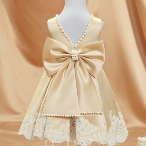 Flower Girl Dresses | A-line Scoop Knee-Length Satin Flower Girl Dress As Picture – Girls