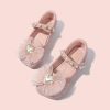 Shoes | Girl’s Flats Flower Girl Shoes Princess Shoes Wedding Party Cosplay Mary Jane Bowknot Pearl Rhinestone Glitter Flat Heel Shoes White – Girls