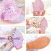 Shoes | Girl’s Sandals Princess Shoes Wedding Party Cosplay Peep Toe Junior Bridesmaid Shoes Flower Pearl Glitter Low Heel Shoes Purple – Girls