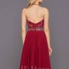 Birthday | A-line Halter Knee-Length Chiffon Cocktail Dress With Beading Sequins Burgundy – Womens