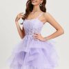 Birthday | Ball-Gown/Princess Sweetheart Short Tulle Homecoming Dress Lilac – Womens