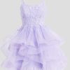 Birthday | Ball-Gown/Princess Sweetheart Short Tulle Homecoming Dress Lilac – Womens