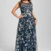 Formal & Evening | A-line Scoop Illusion Floor-Length Lace Evening Dress As Picture – Womens