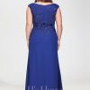 Formal & Evening | Sheath/Column V-Neck Floor-Length Lace Chiffon Evening Dress With Sequins As Picture – Womens