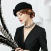 Hats | Women’s Elegant Flower Wool Wedding/Tea Party Bowler Hats/Church Hats Black – Girls