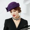 Hats | Women’s Elegant Flower Wool Wedding/Tea Party Bowler Hats/Church Hats Black – Girls