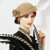 Hats | Women’s Elegant Flower Wool Wedding/Tea Party Bowler Hats/Church Hats Black – Girls